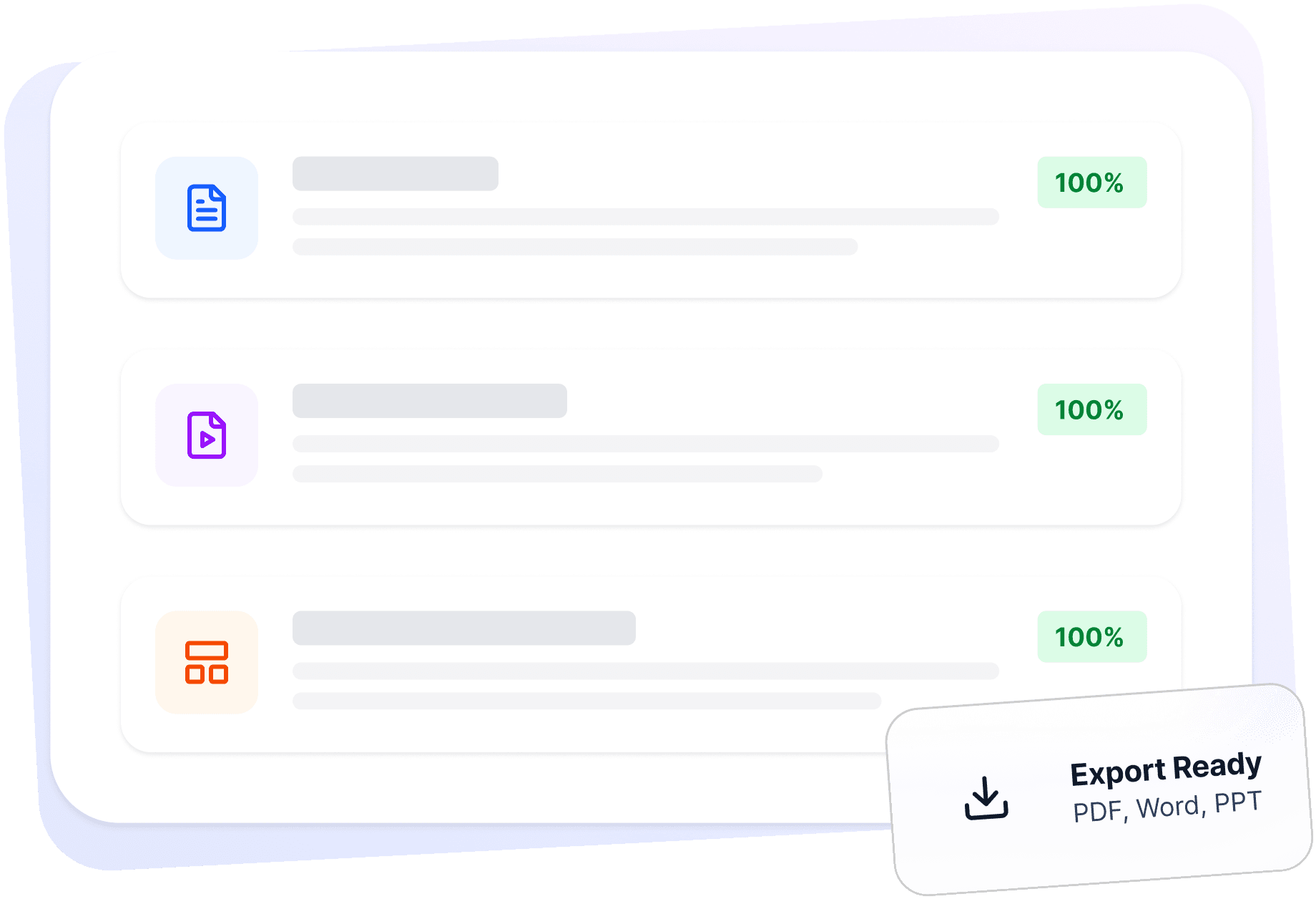 AI document generation preview